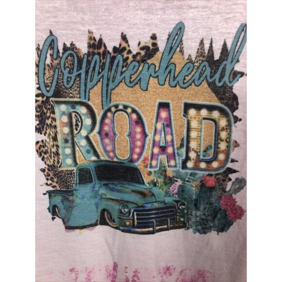 Gildan Copperhead Road Steve Earle T-Shirt Pink Tie-Dye Graphic Tee Unisex M - Picture 2 of 10